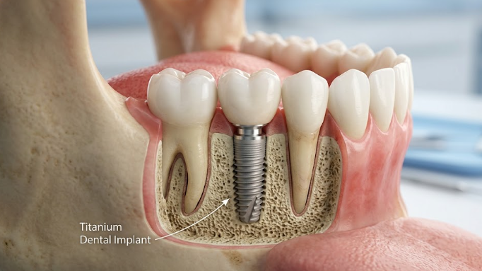 Implante dentário em Salvador realizado com planejamento digital para reposição de dentes perdidos